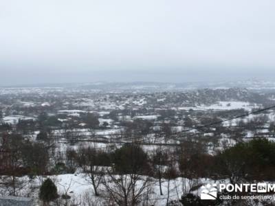 Ruta San Lorenzo de el Escorial - Zarzalejo - Robledo de Chavela - senderismo invernal; asociaciones